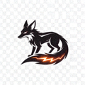 火狐电竞官方Logo - 一只抽象化的火焰狐狸头像，充满科技感